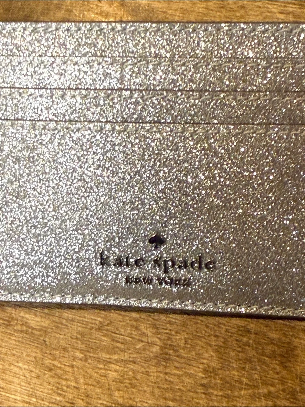 Kate Spade New York Glimmer Small Slim Cardholder Silver